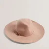 ABBIIIO Bow Detail Pure Wool Fedora Hat