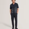 ACTTON Embroidered Floral Pure Cotton Knit Shirt