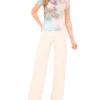 ADELAIDE Mesh Floral Print Slim Fit T-Shirt
