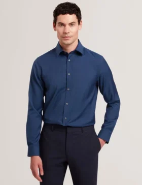 AIRTON Pure Wool Woven Long Sleeve Shirt