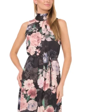 ALINA Bow Tie Sleeveless Maxi Dress