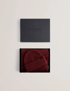 ALLIIYS Ribbed Knit Hat And Scarf Set