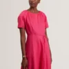 ALLISON Linen Raglan Sleeve Maxi Dress