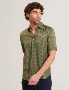 ALLISTR Geometric Tile Print Short Sleeve Shirt