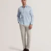 ALPHAIS Regular Fit Geometric Pure Cotton Shirt
