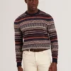 AMARAT Fair Isle Crew Neck Wool Sweater