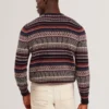 AMARAT Fair Isle Crew Neck Wool Sweater