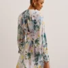 AMASYA Wrap Front Floral Mini Dress