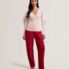 AMELYAA Rib Sculpt Sleeve Sweater