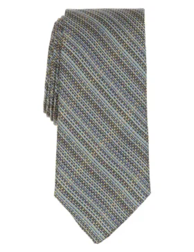 AMWELL Woven Stripe Silk Tie