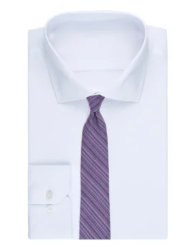 AMWELL Woven Stripe Silk Tie