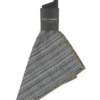 AMWELLPS Woven Stripe Silk Pocket Square