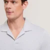 ANITO Cotton Linen Open Neck Polo Shirt