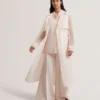 APLYSIA Organza Trench Coat with Storm Flaps