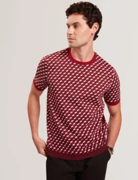 ARDYN Geometric Jacquard Knit T-Shirt