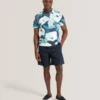 ASHYBY Garden Print Pique Cotton Polo Shirt