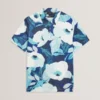 ASHYBY Garden Print Pique Cotton Polo Shirt