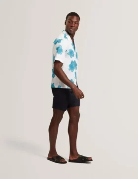 ATALAI Bold Floral Seersucker Short Sleeve Shirt