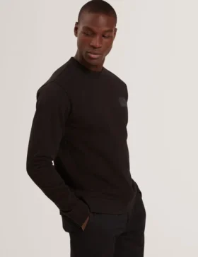 ATBOX Logo Patch Cotton Crew Neck Sweatshirt