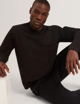 ATBOX Logo Patch Cotton Crew Neck Sweatshirt