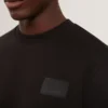 ATBOX Logo Patch Cotton Crew Neck Sweatshirt