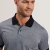 AUGUSO Textured Jacquard Cotton Polo Shirt
