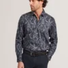 BADDLEY Botanical Lace Cotton Stretch Shirt