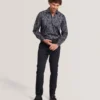 BADDLEY Botanical Lace Cotton Stretch Shirt