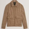 BAGLAN Dogtooth Check Wool Harrington Jacket