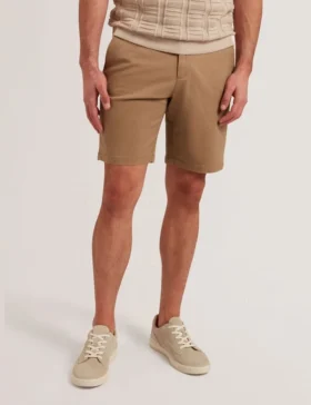 BARNHAM Regular Fit Cotton Blend Chino Shorts