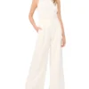 BEATRICE Linen Blend Tailored Wide Leg Pants
