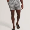 BELAIRE Retro Geo Drawstring Swim Shorts