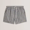 BELAIRE Retro Geo Drawstring Swim Shorts