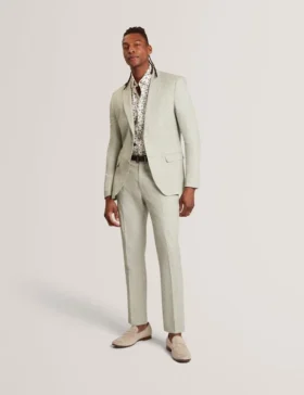BOTHWIK Duck Print Long Sleeve Oxford Shirt