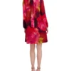 BOW NECK MINI DRESS Red