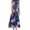 BOW TIE SLEEVELESS MAXI DRESS WITH SELF BELT Navy