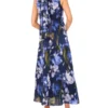 BOW TIE SLEEVELESS MAXI DRESS WITH SELF BELT Navy