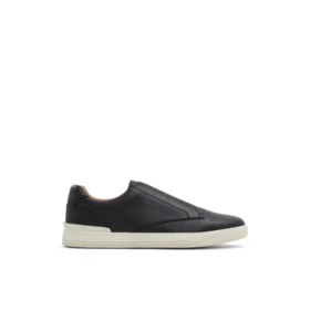 BRENTON Textured Leather Slip On Sneakers