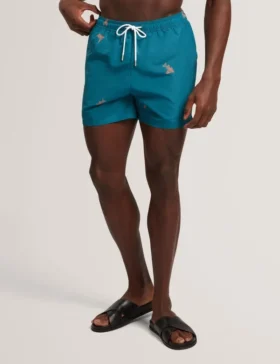 BRENTWD Goldfish Print Drawstring Swim Shorts