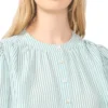 BROOKE Striped Puff Long Sleeve Blouse