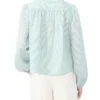 BROOKE Striped Puff Long Sleeve Blouse