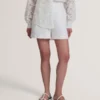 BUCCIA Crochet Trim High Waisted Linen Shorts