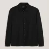 BUTTON FRONT SHACKET Woven Button Through Shirt Jacket