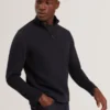 CAINDLE Waffle Knit Quarter Zip Sweatshirt