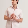 CAMBAY Geometric Leaf Print Short Sleeve Shirt