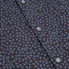 CAMPDEN Mini Leaf Print Short Sleeve Cotton Shirt