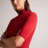 CANDDY Pleated Hem Bodycon Knit Mini Dress
