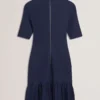 CANDDY Pleated Hem Bodycon Knit Mini Dress