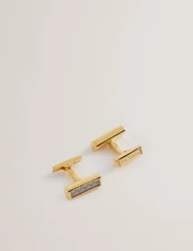 CARBIE Carbon Fibre Bar Metal Cufflinks