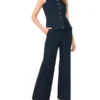 GIA Sleeveless Denim Button-Up Top